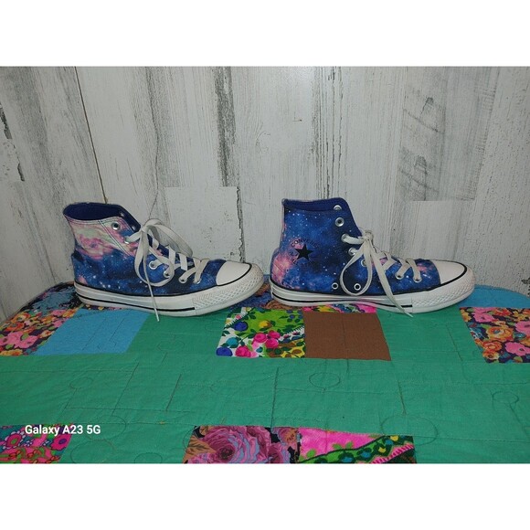 CONVERSE All-Star Chuck Taylor High Top Sneakers - Miss Galaxy Blue/ Pink 7 - Picture 4 of 7